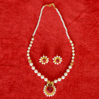 Rose and White Pearl Set